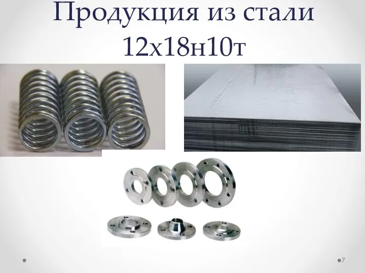 Продукция из стали 12х18н10т