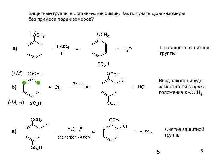 Защитные группы в органической химии. Как получать орто-изомеры без примеси пара-изомеров?