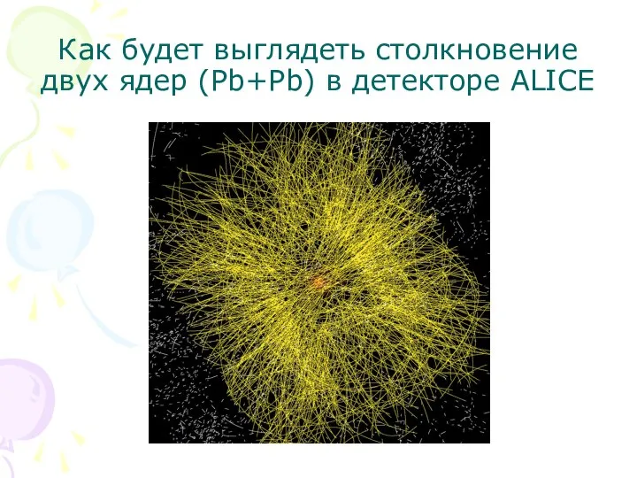 Как будет выглядеть столкновение двух ядер (Pb+Pb) в детекторе ALICE