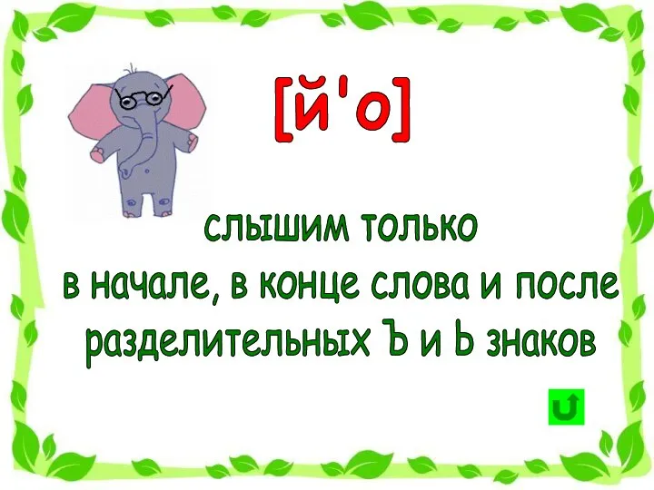 [й'о] слышим только в начале, в конце слова и после разделительных Ъ и Ь знаков