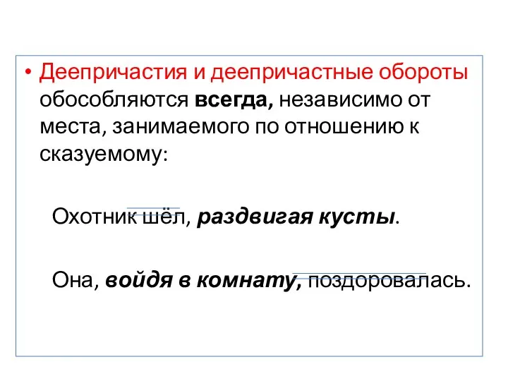 Деепричастия и деепричастные обороты обособляются всегда, независимо от места, занимаемого по