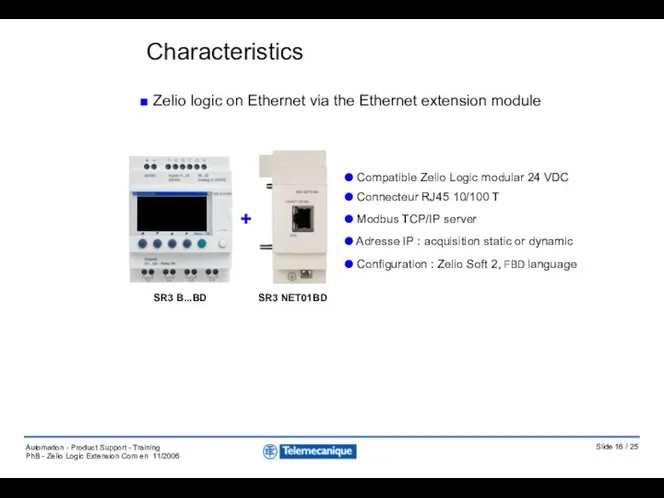 Zelio logic on Ethernet via the Ethernet extension module Compatible Zelio