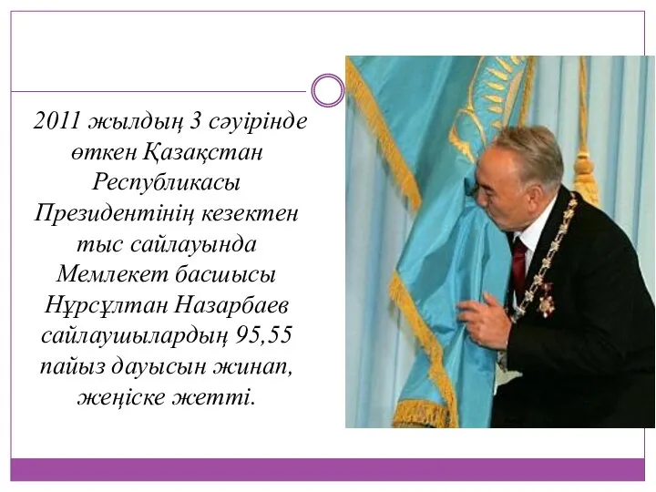 2011 жылдың 3 сәуірінде өткен Қазақстан Республикасы Президентінің кезектен тыс сайлауында