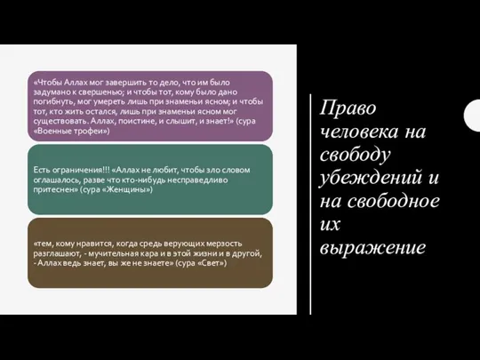 Право человека на свободу убеждений и на свободное их выражение