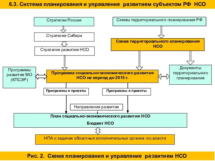 6.3. Система планирования и управление развитием субъектом РФ НСО Программы и