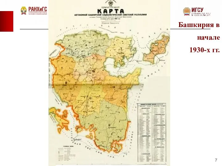 Башкирия в начале 1930-х гг.