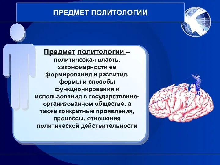 Предмет политологии – политическая власть, закономерности ее формирования и развития, формы