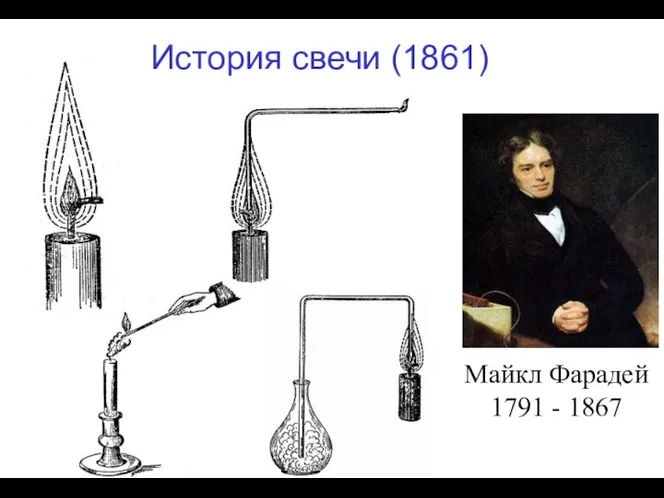 Майкл Фарадей 1791 - 1867 История свечи (1861)