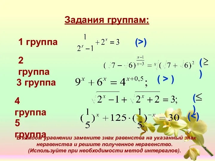 Задания группам: 1 группа 2 группа 3 группа 4 группа 5