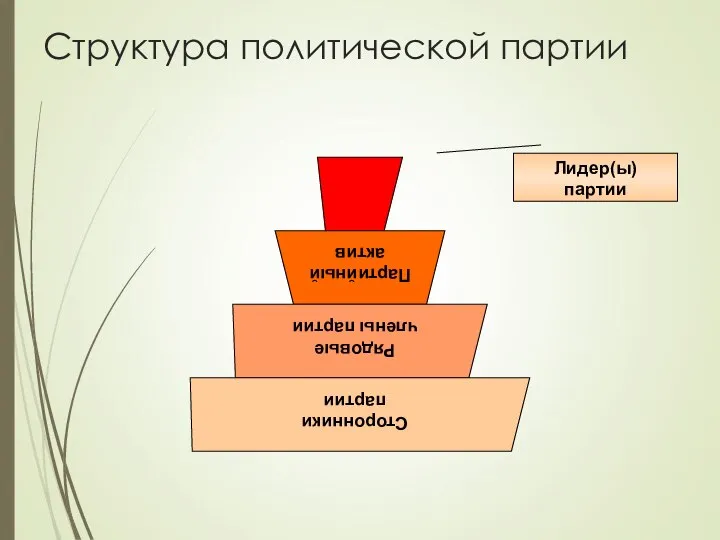 Структура политической партии Лидер(ы) партии