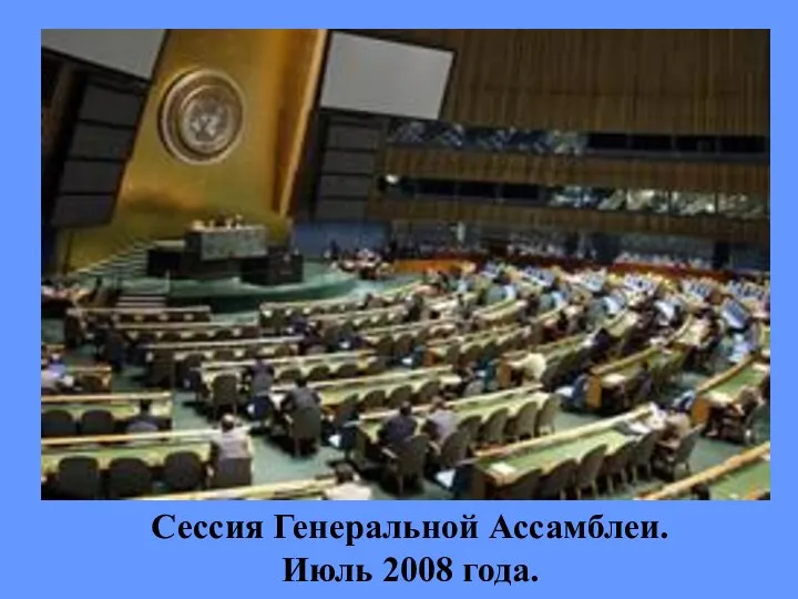 Сессия Генеральной Ассамблеи. Июль 2008 года.