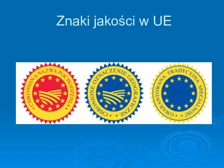 Znaki jakości w UE