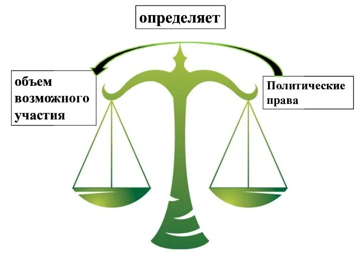 объем возможного участия Политические права определяет