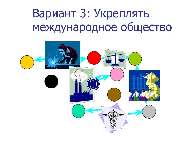 Вариант 3: Укреплять международное общество