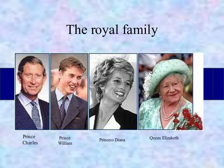 The royal family Prince Charles Prince William Princess Diana Queen Elizabeth