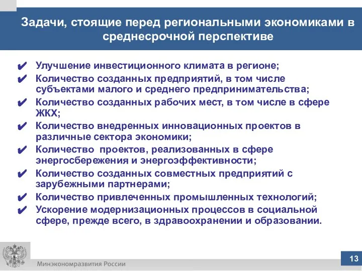 Улучшение инвестиционного климата в регионе; Количество созданных предприятий, в том числе