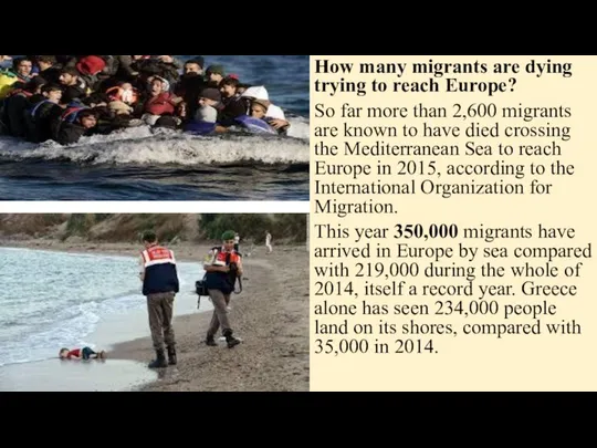 How many migrants are dying trying to reach Europe? So far