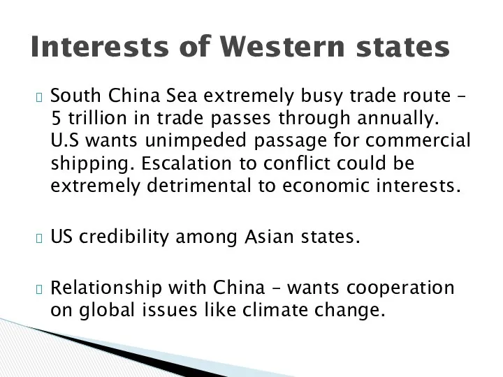 South China Sea extremely busy trade route – 5 trillion in