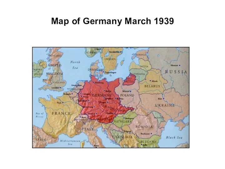 Map of Germany March 1939