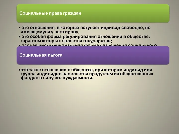 Социальные права граждан это отношения, в которые вступает индивид свободно, по