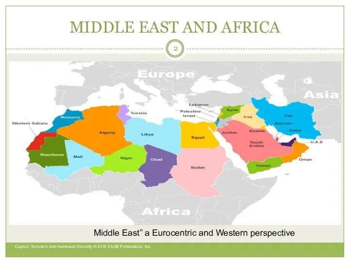 MIDDLE EAST AND AFRICA Capron, Terrorism and Homeland Security © 2016