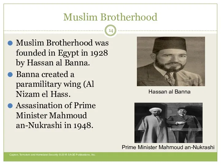 Muslim Brotherhood Muslim Brotherhood was founded in Egypt in 1928 by