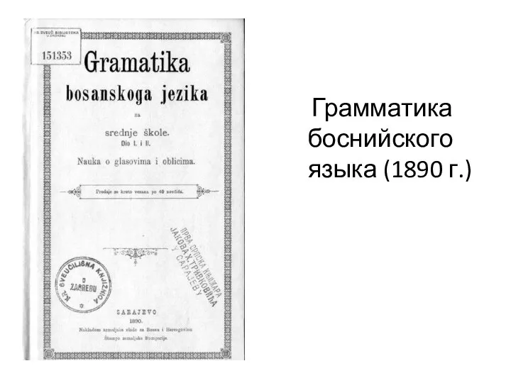 Грамматика боснийского языка (1890 г.)