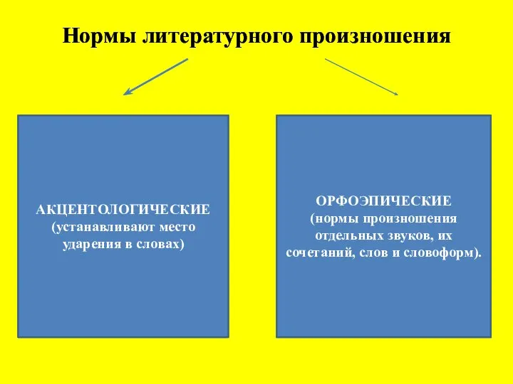 Нормы литературного произношения АКЦЕНТОЛОГИЧЕСКИЕ (устанавливают место ударения в словах) ОРФОЭПИЧЕСКИЕ (нормы