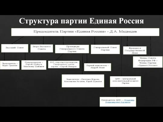 Структура партии Единая Россия