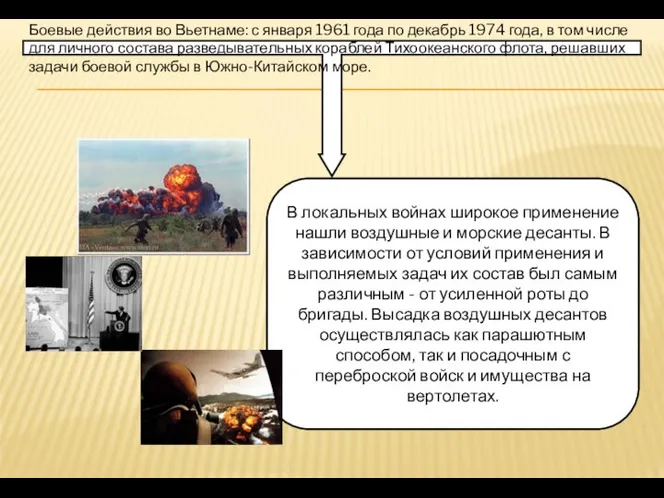 Боевые действия во Вьетнаме: с января 1961 года по декабрь 1974