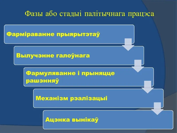 Фазы або стадыі палітычнага працэса