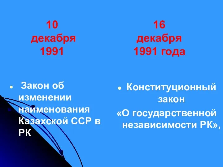 Конституционный закон «О государственной независимости РК», Закон об изменении наименования Казахской