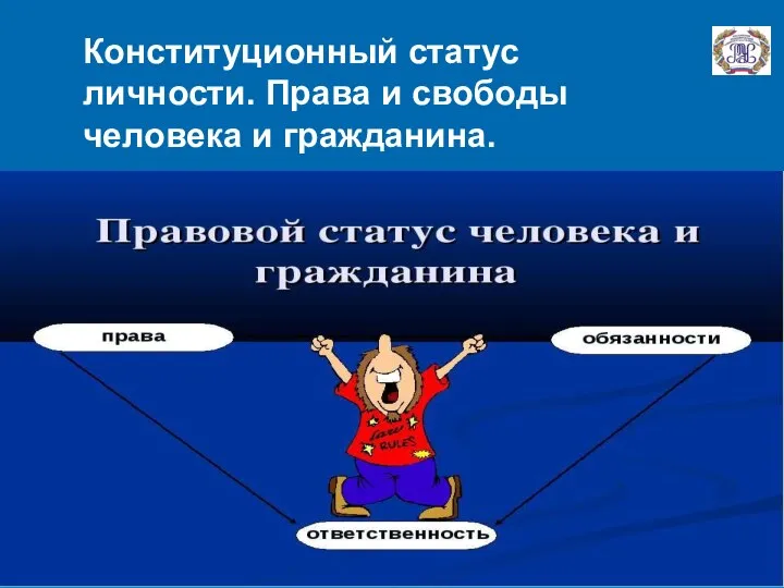 Конституционный статус личности. Права и свободы человека и гражданина.