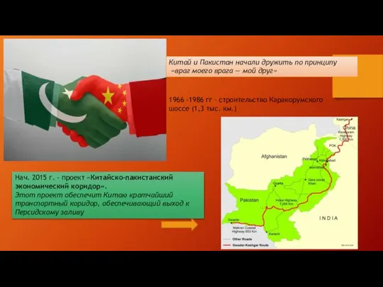 Китай и Пакистан начали дружить по принципу «враг моего врага —