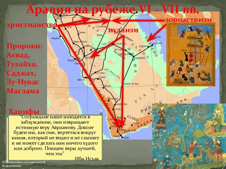 Аравия на рубеже VI - VII вв. “Сограждане наши находятся в