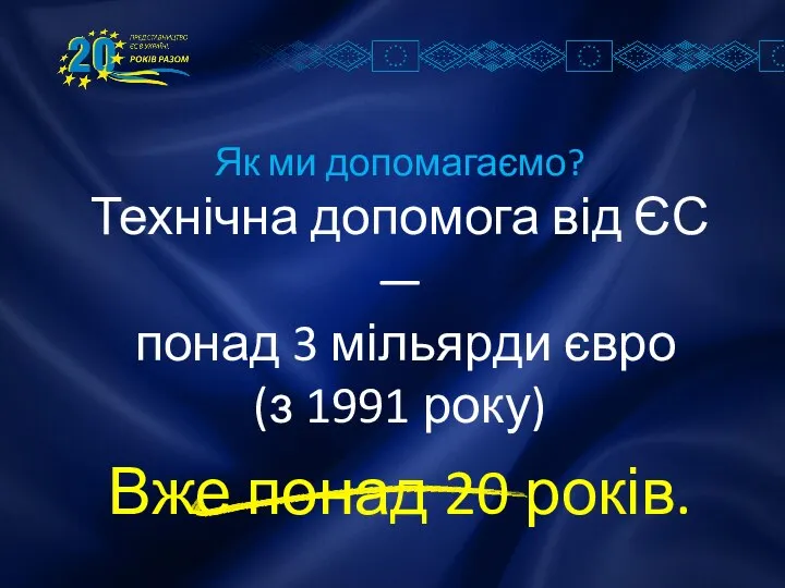 Як ми допомагаємо? Технічна допомога від ЄС — понад 3 мільярди