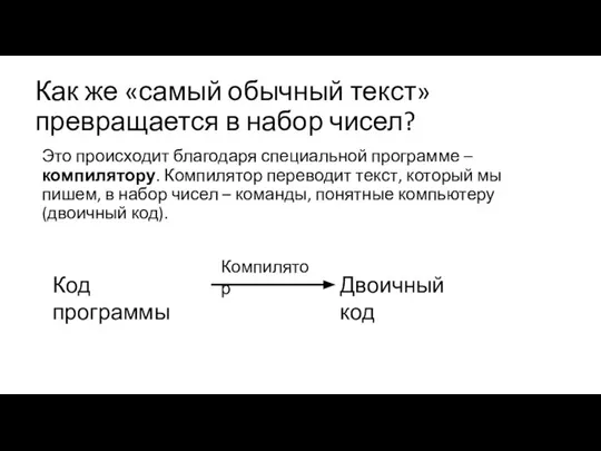 Как же «самый обычный текст» превращается в набор чисел? Это происходит