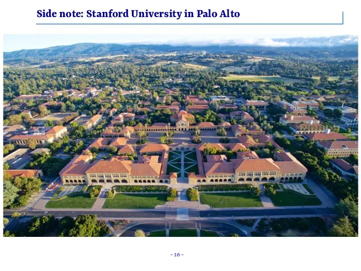 Side note: Stanford University in Palo Alto