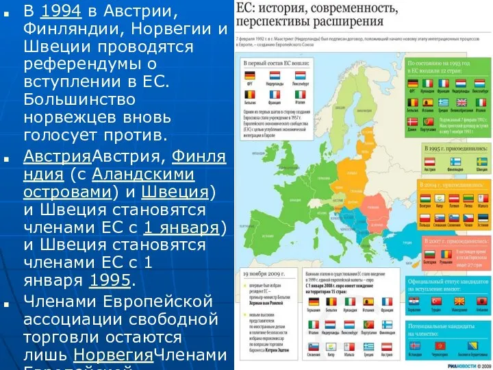 В 1994 в Австрии, Финляндии, Норвегии и Швеции проводятся референдумы о