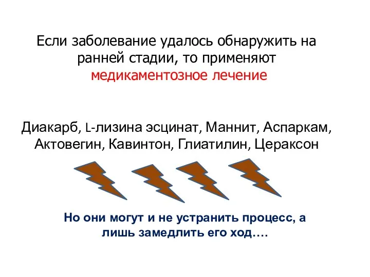 Если заболевание удалось обнаружить на ранней стадии, то применяют медикаментозное лечение