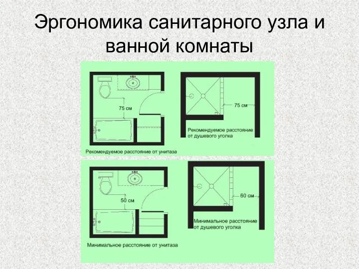 Эргономика санитарного узла и ванной комнаты