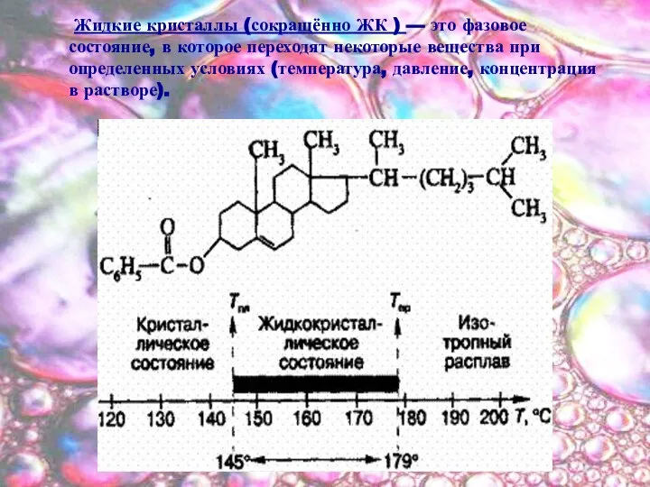Жидкие кристаллы (сокращённо ЖК ) — это фазовое состояние, в которое