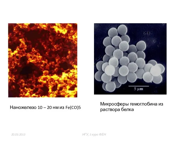 20.03.2013 НГУ, 3 курс ФЕН из 47 Наножелезо 10 – 20