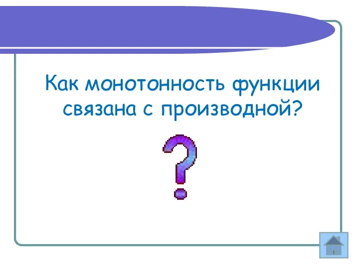 Как монотонность функции связана с производной?