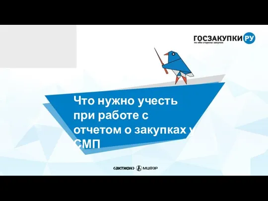 Что нужно учесть при работе с отчетом о закупках у СМП