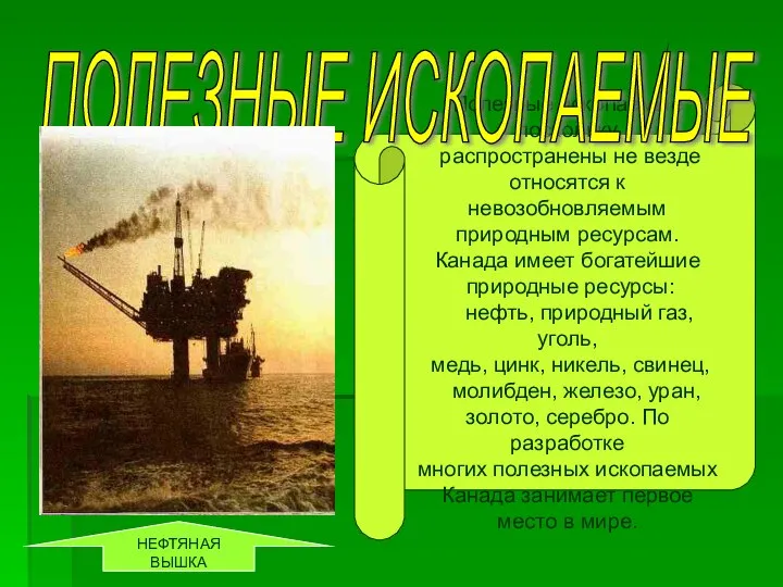 Полезные ископаемые поскольку распространены не везде относятся к невозобновляемым природным ресурсам.