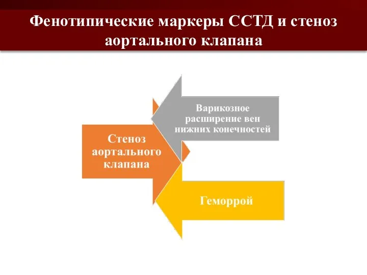 Фенотипические маркеры ССТД и стеноз аортального клапана