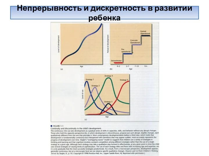 Непрерывность и дискретность в развитии ребенка