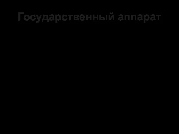 Государственный аппарат В широком смысле – совокупность государственных органов и лиц,