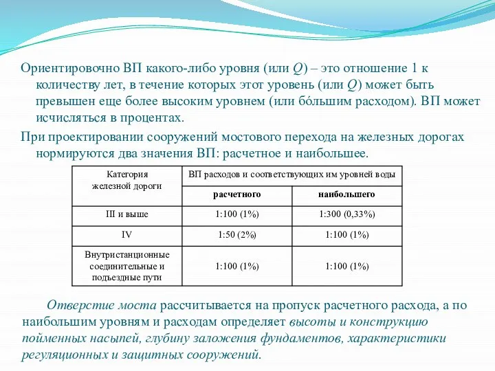 Ориентировочно ВП какого-либо уровня (или Q) – это отношение 1 к